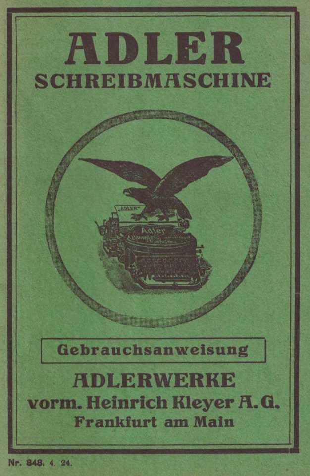 Adler Katalog Schreibmaschine web Adler Katalog Schreibmaschine web