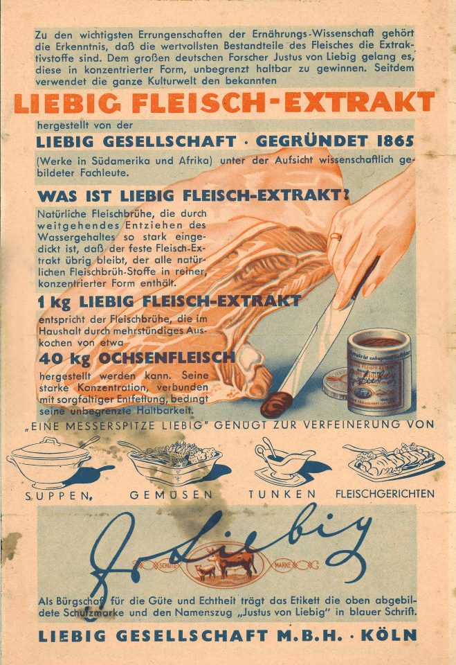 Anzeige zu Liebigs Fleischextrakt Anzeige zu Liebigs Fleischextrakt